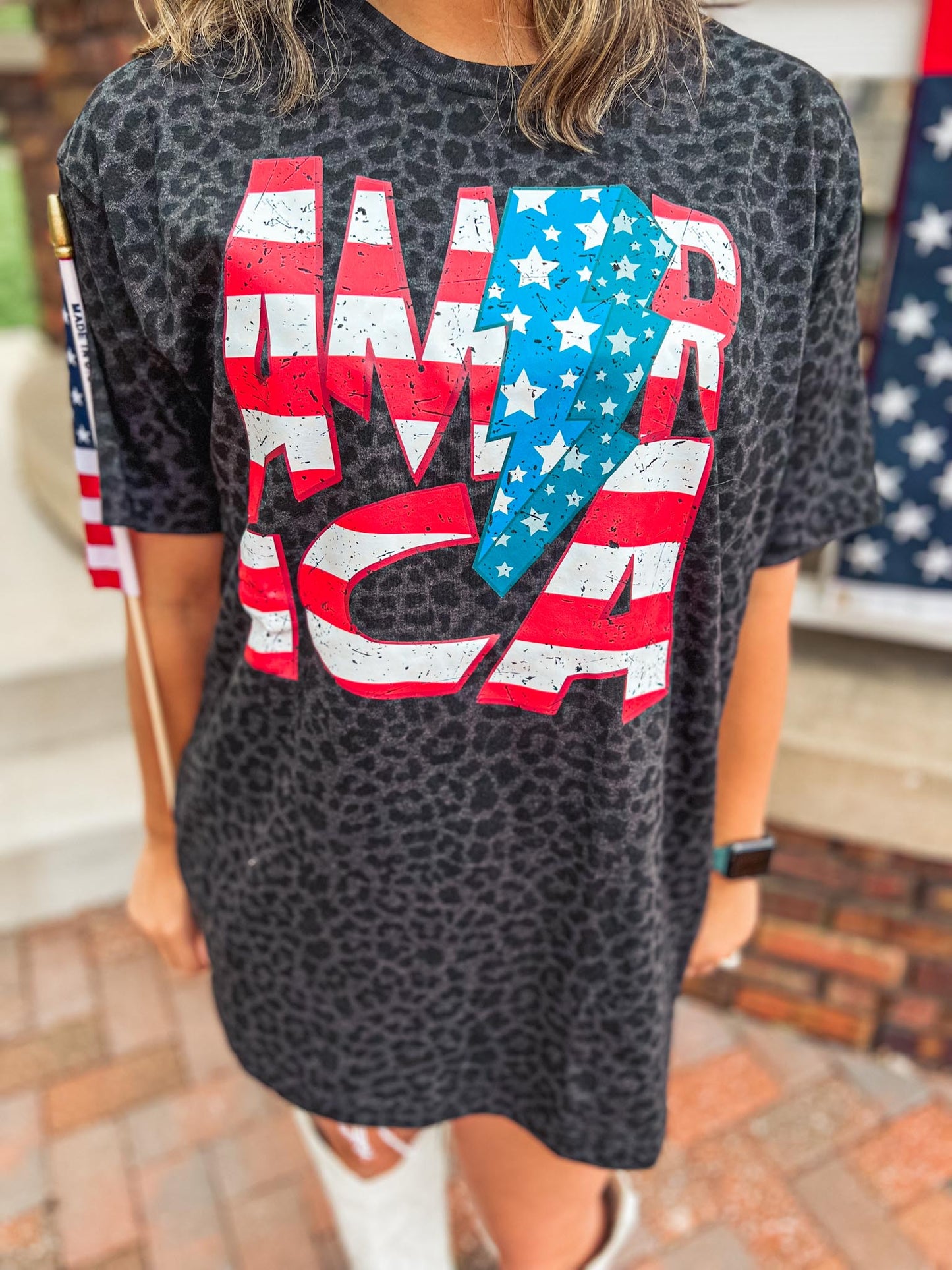 AMERICA LEOPARD TEE