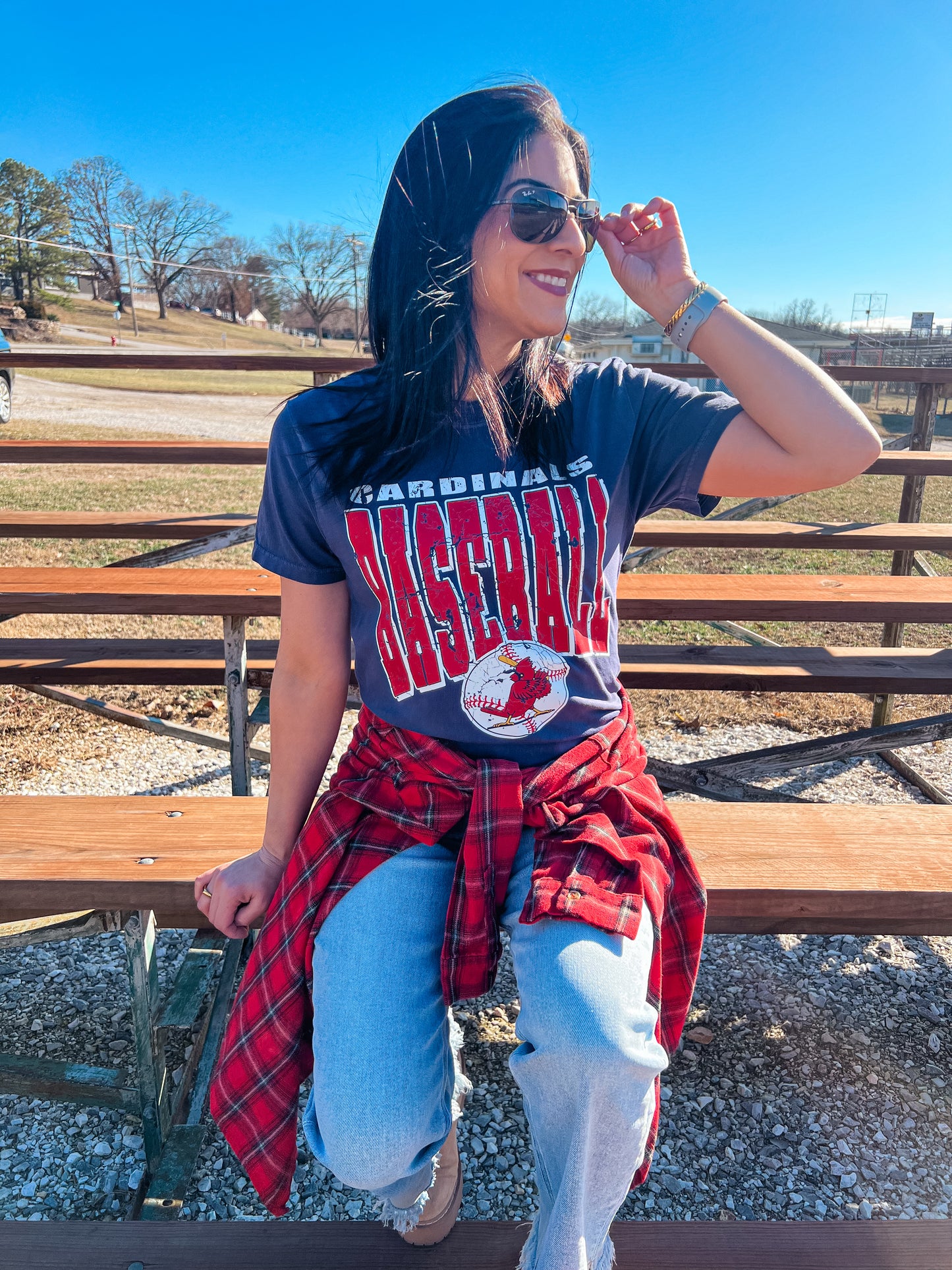 CARDINALS BASEBALL TEE (NAVY CC)