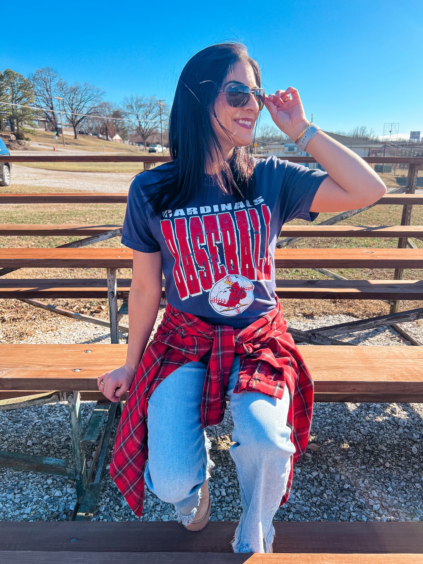 CARDINALS BASEBALL TEE (NAVY CC)