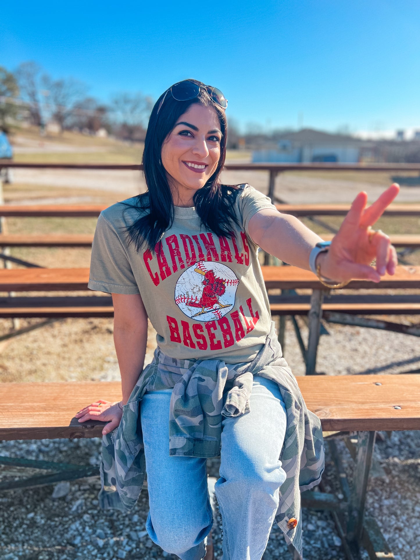 CARDINALS BASEBALL TEE (KHAKI CC)
