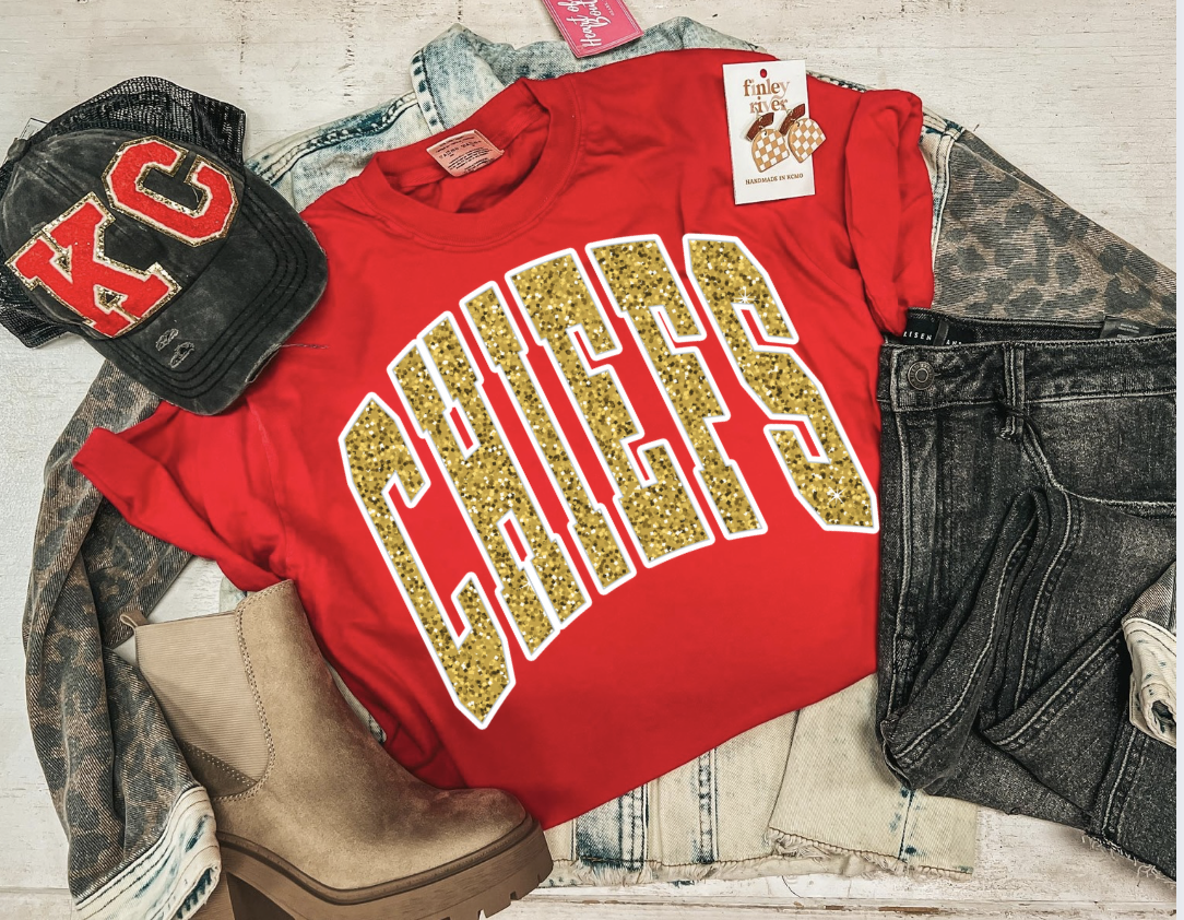 CHIEFS SPARKLE TEE (RED CC)