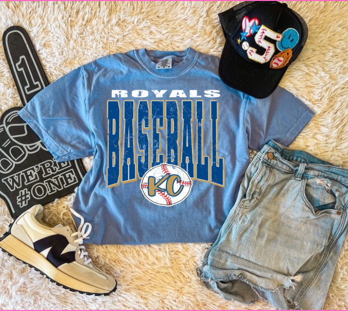 ROYALS BASEBALL TEE (WASHED DENIM)