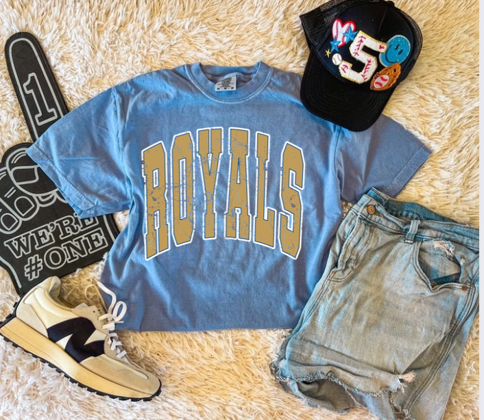ROYALS TEE (WASHED DENIM)