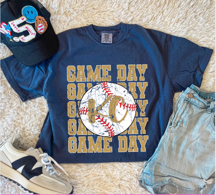 ROYALS GAMEDAY STACKED TEE (NAVY)