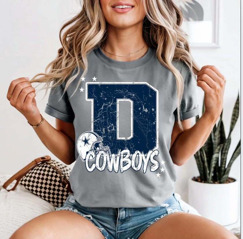 DALLAS FOOTBALL SCRIPT TEE (GREY CC)