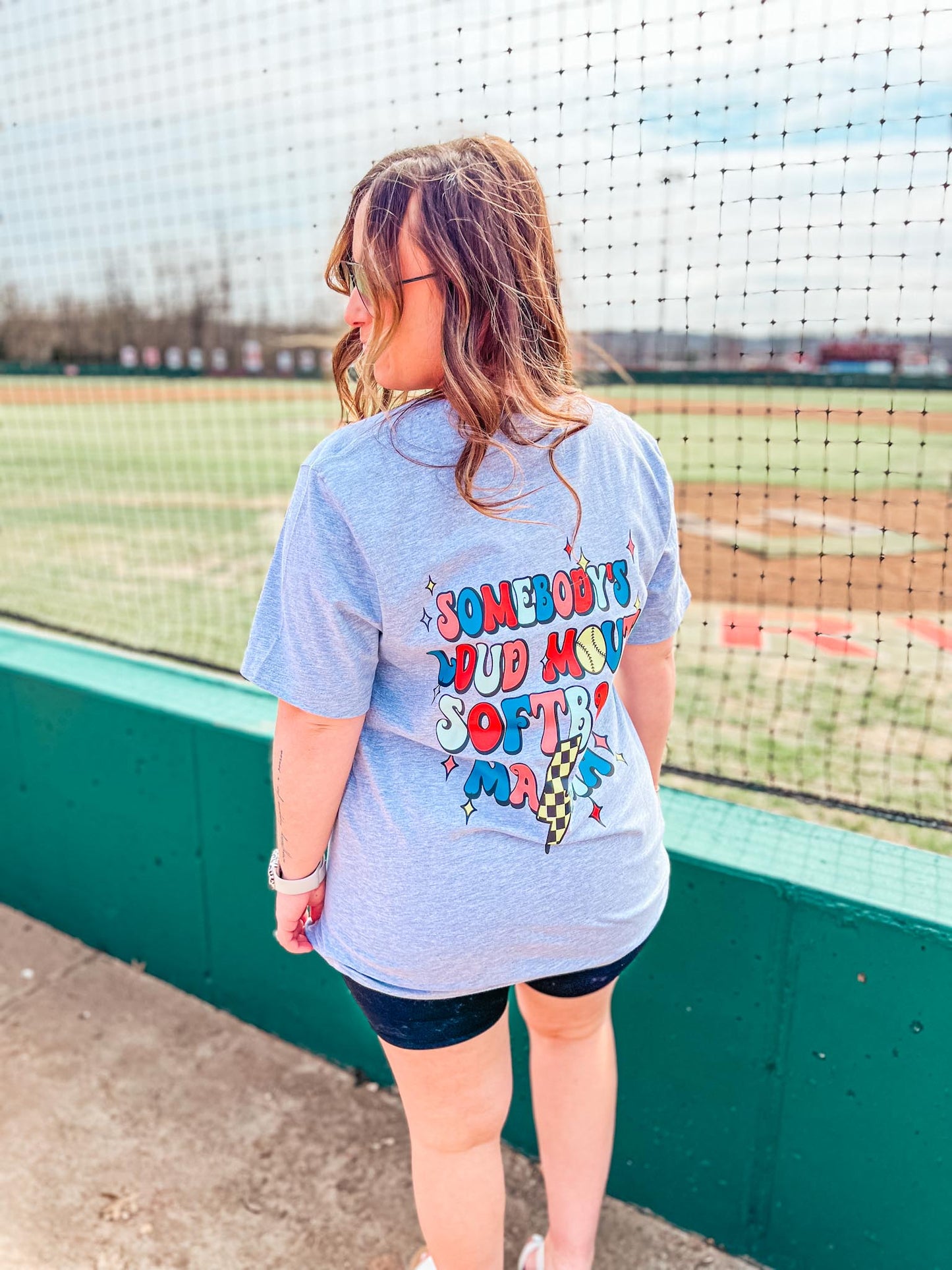 SOMEONES LOUD MOUTH SOFTBALL MAMA TEE
