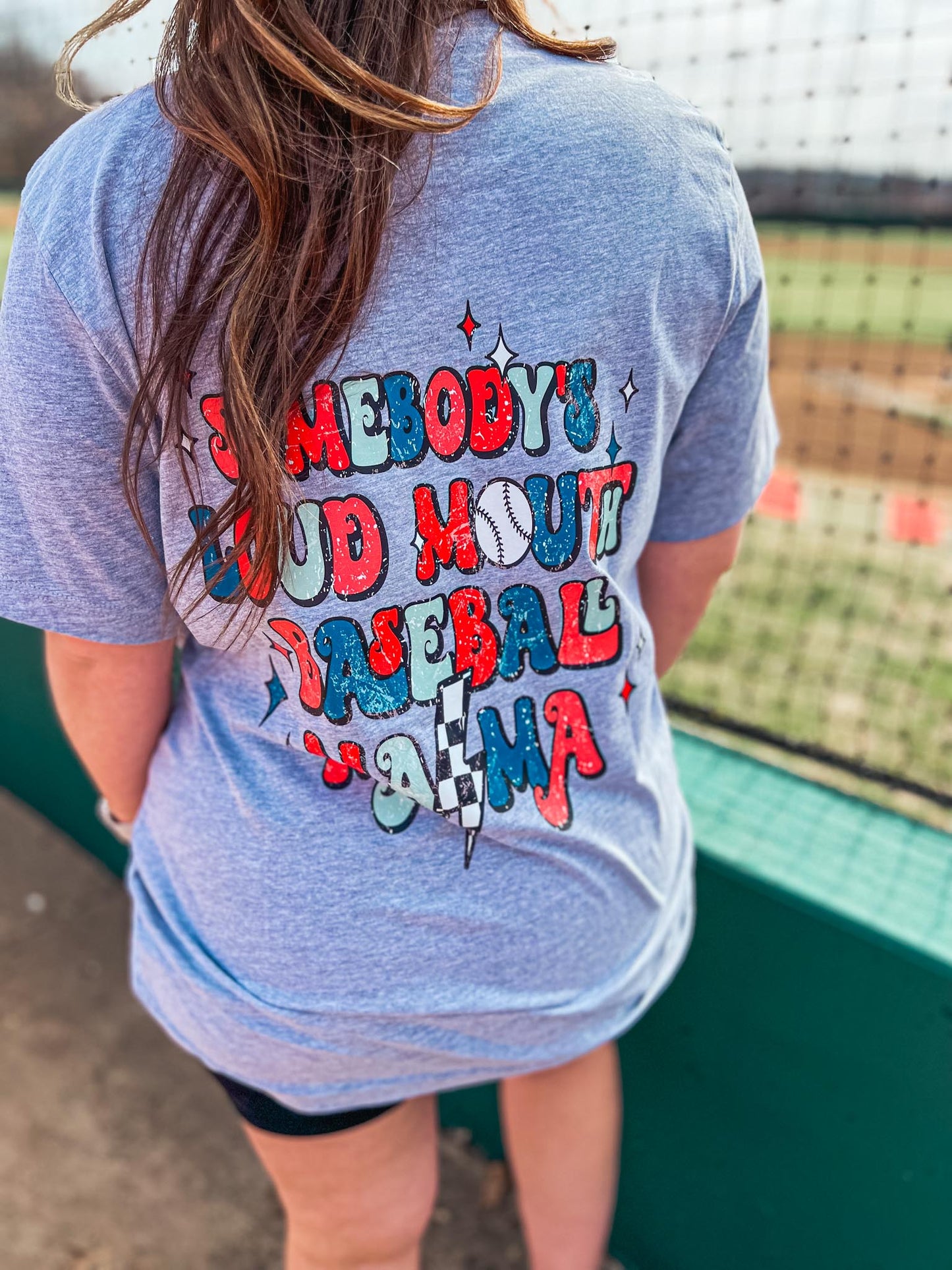 SOMEONES LOUD MOUTH BASEBALL MAMA TEE