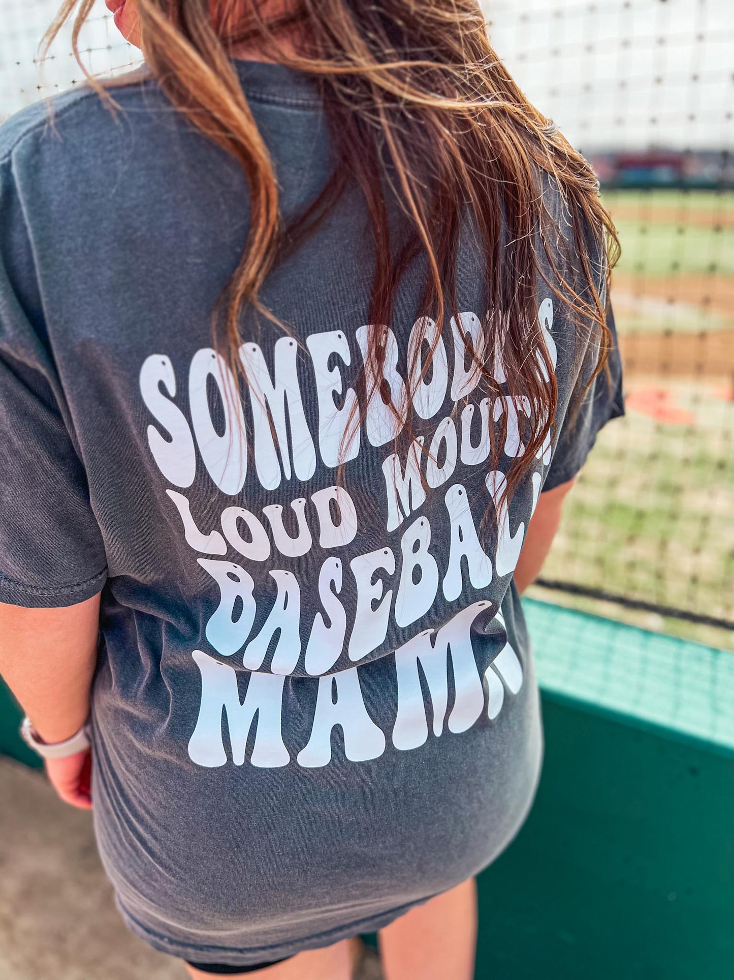 SOMEONES LOUD MOUTH BASEBALL MAMA PEPPER TEE