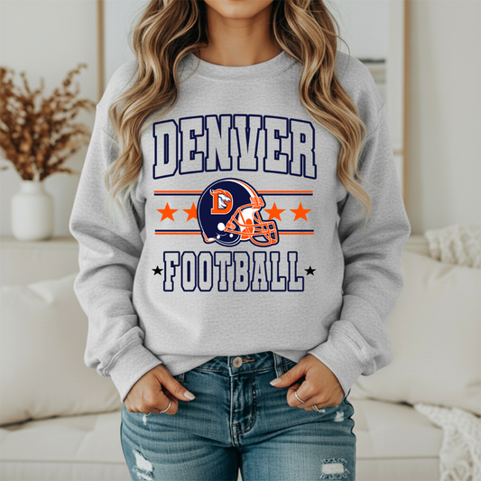 DENVER FOOTBALL STARS AND STRIPES SWEATSHIRT (S. GREY SW)