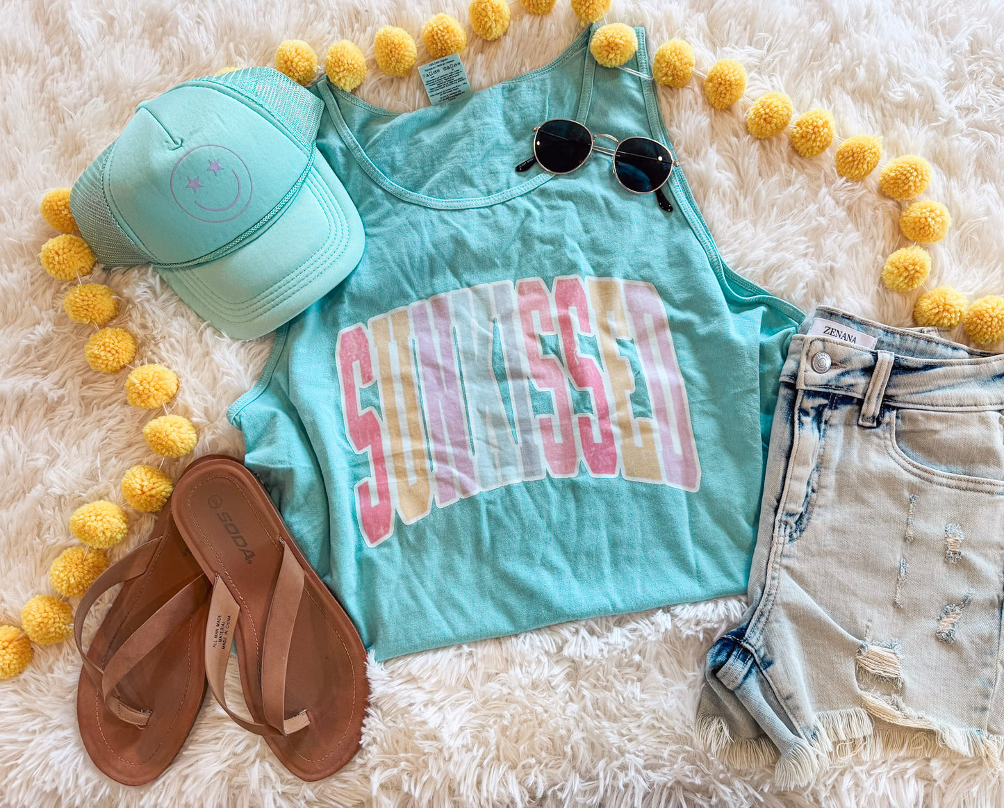 COLORFUL SUNKISSED TANK (CHALKY MINT)