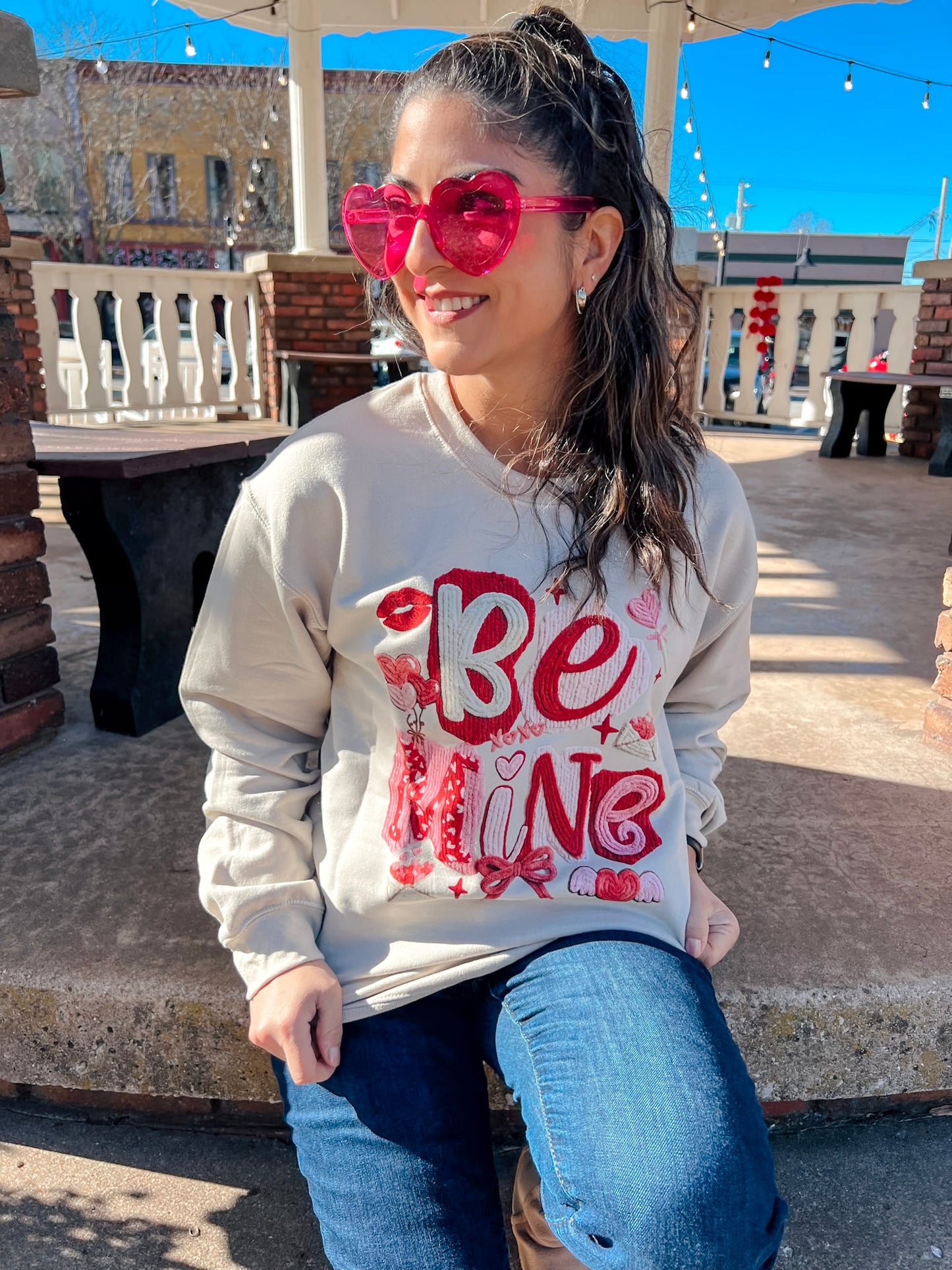BE MINE SWEATSHIRT (SAND)