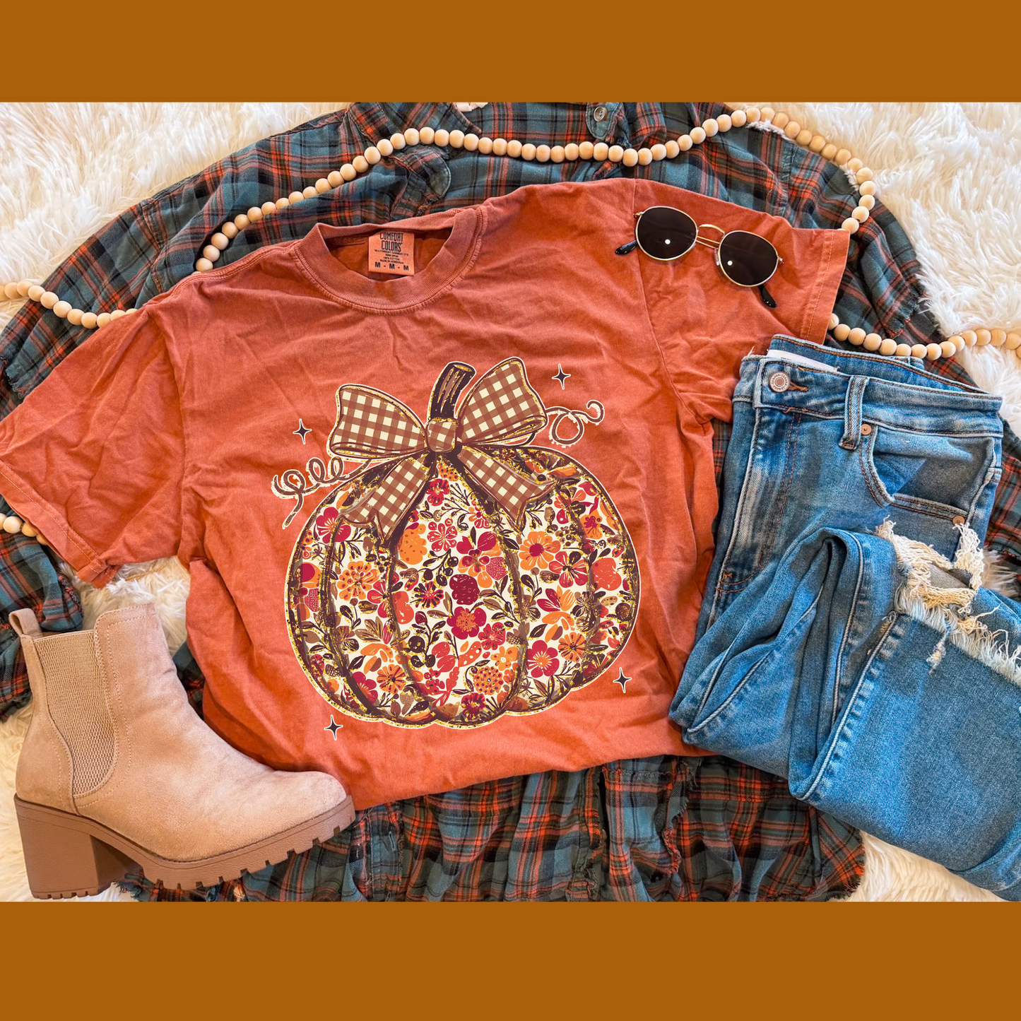 FALL FLORAL TEE (YAM)