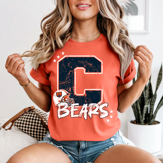 C BEARS SCRIPT TEE (ORANGE)