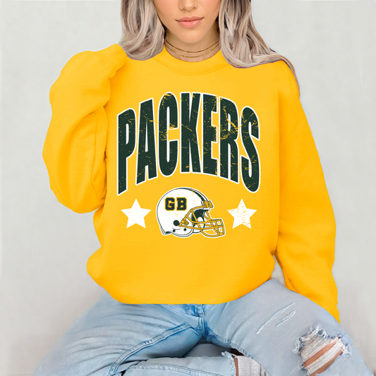 PACKERS STARS SWEATSHIRT (GOLD)