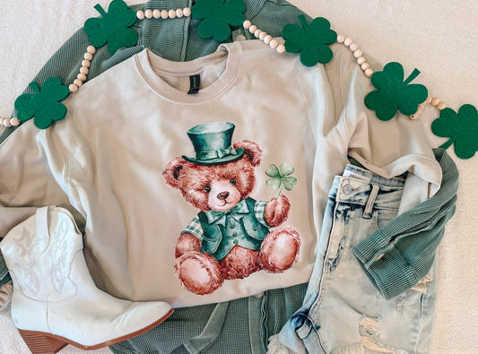 ST PATRICKS TEDDY SWEATSHIRT (SAND)