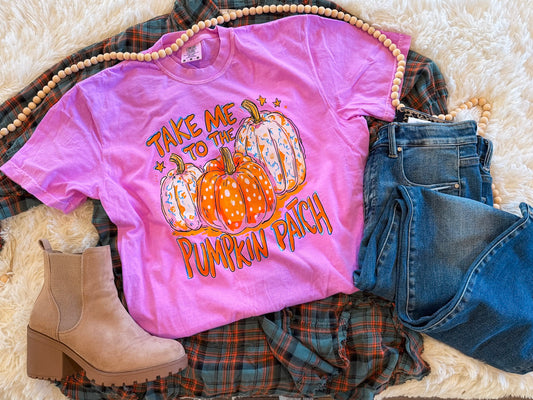 TAKE ME TO THE PUMPKIN PATCH TEE (N. VIOLET)