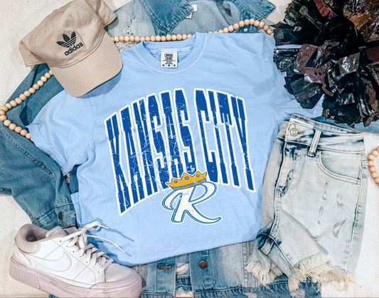 ROYALS OVERSIZE FONT TEE (CHAMBRAY)