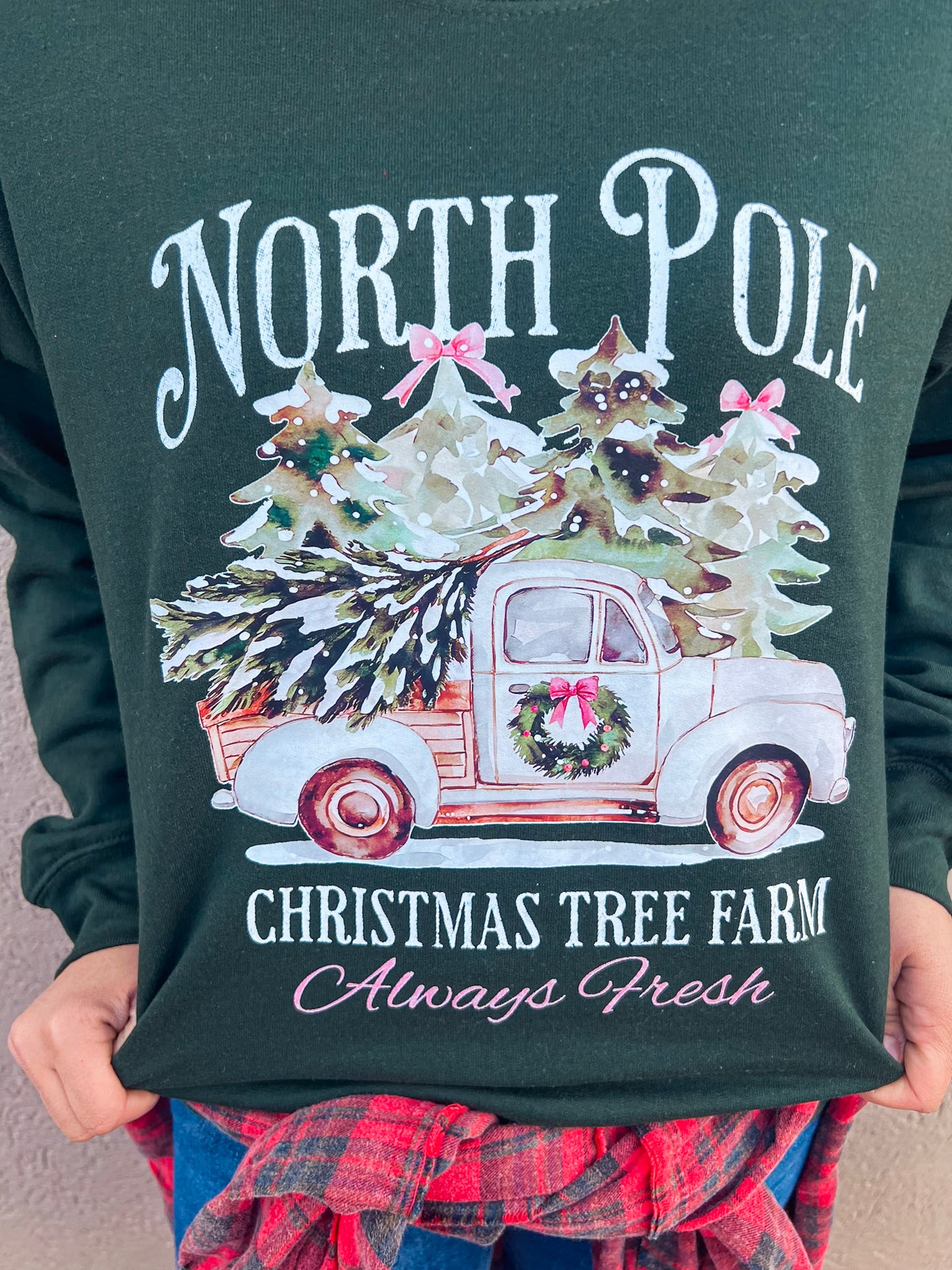 NORTH POLE TREE FARM SWEATSHIRT (ASH)