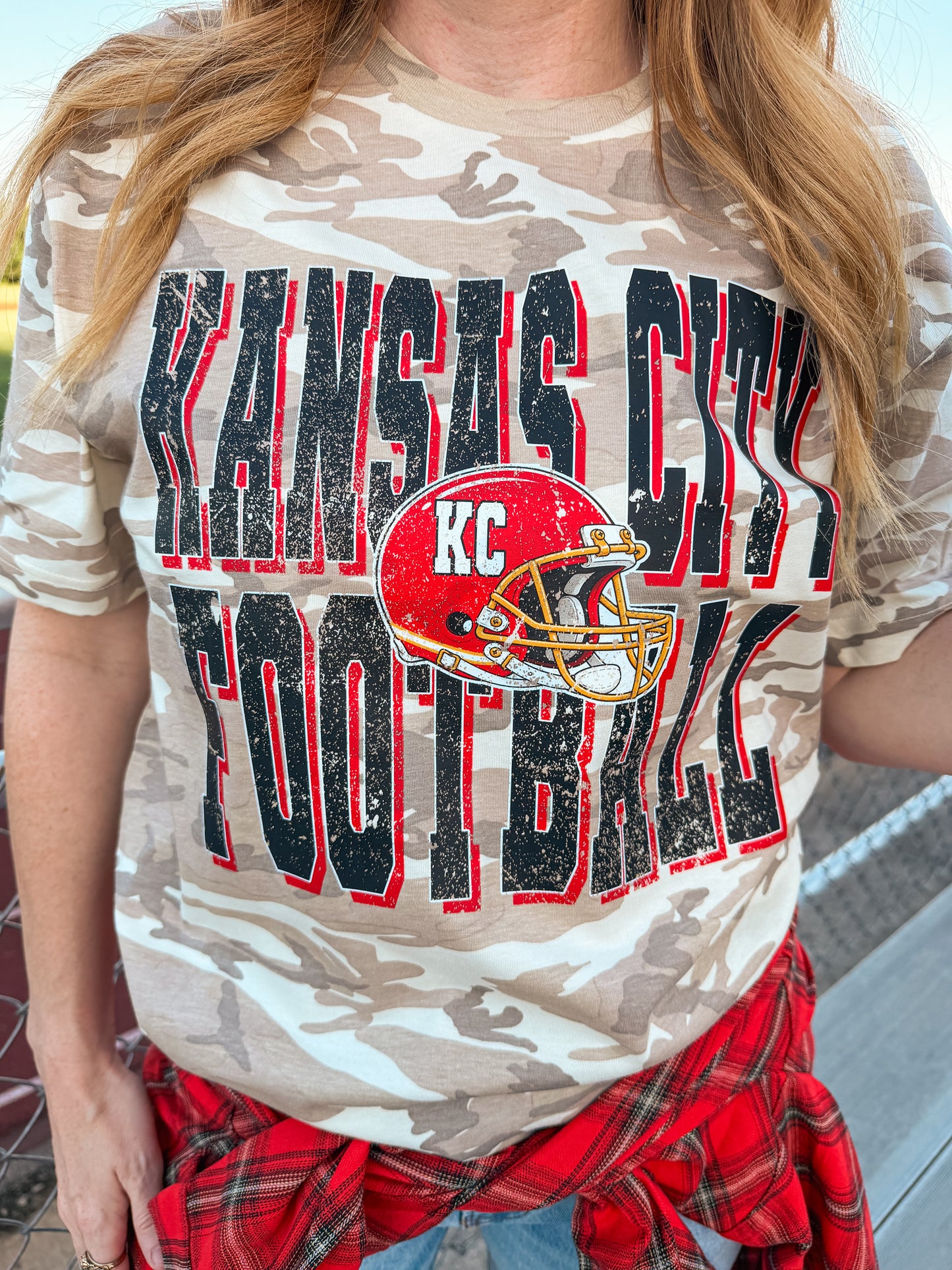 KANSAS CITY FOOTBALL CAMO TEE