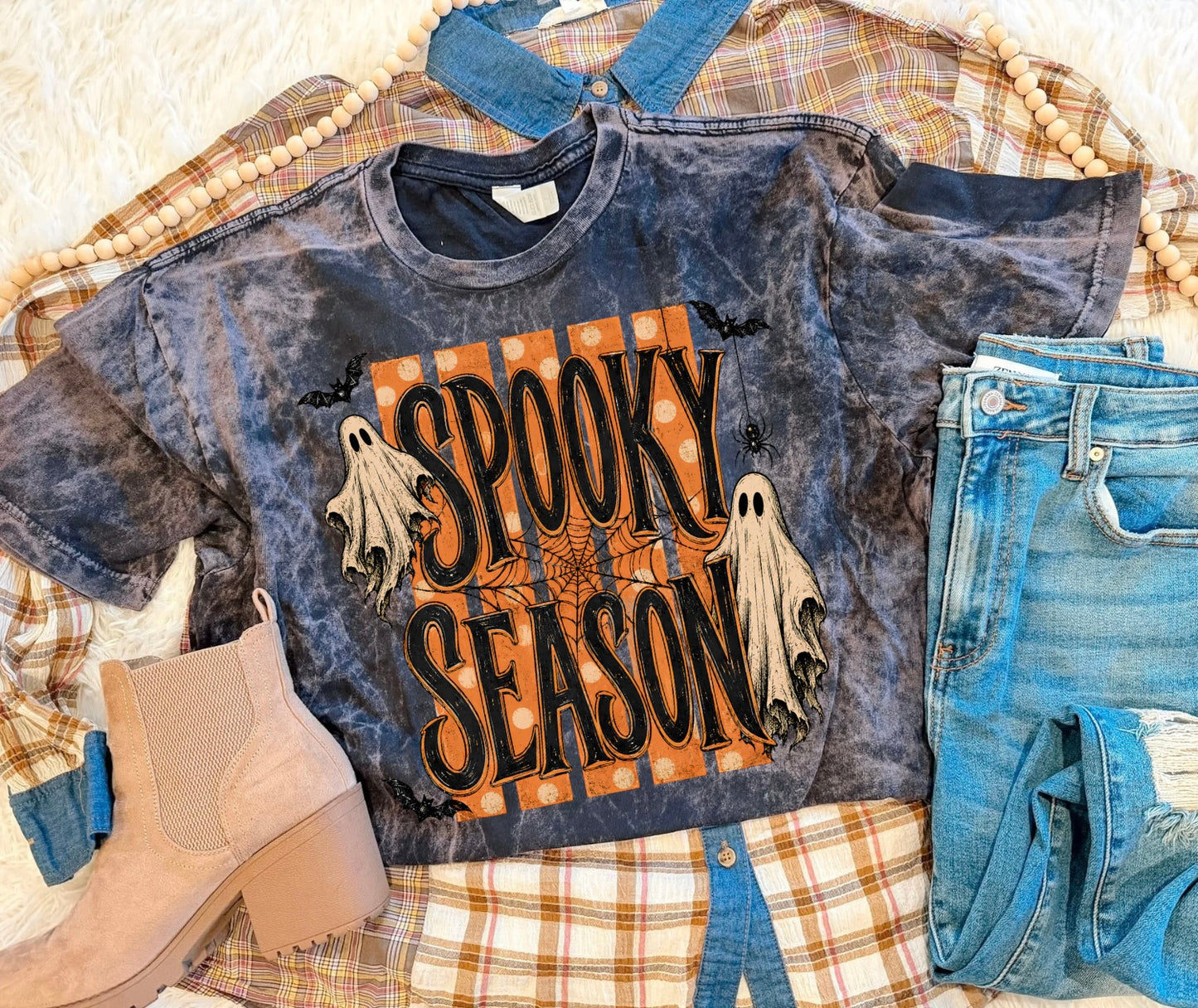 SPOOKY SEASON TEE (ACID WASH)