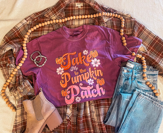 TAKE ME TO THE PUMPKIN PATCH TEE (BERRY CC)