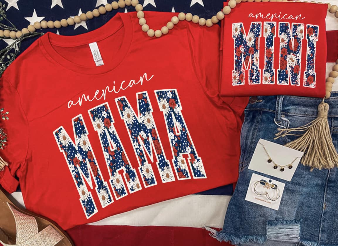 AMERICAN MINI FLORAL TEE