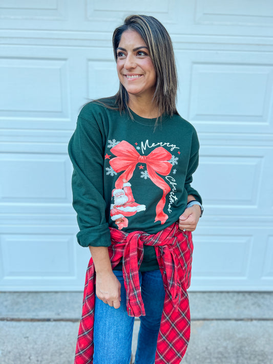 SANTA BOW SWEATSHIRT (FORREST)