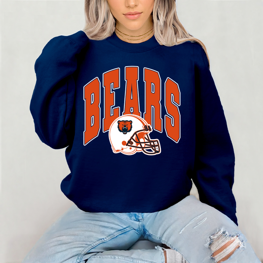BEARS OVERSIZED FONT SWEATSHIRT (NAVY)