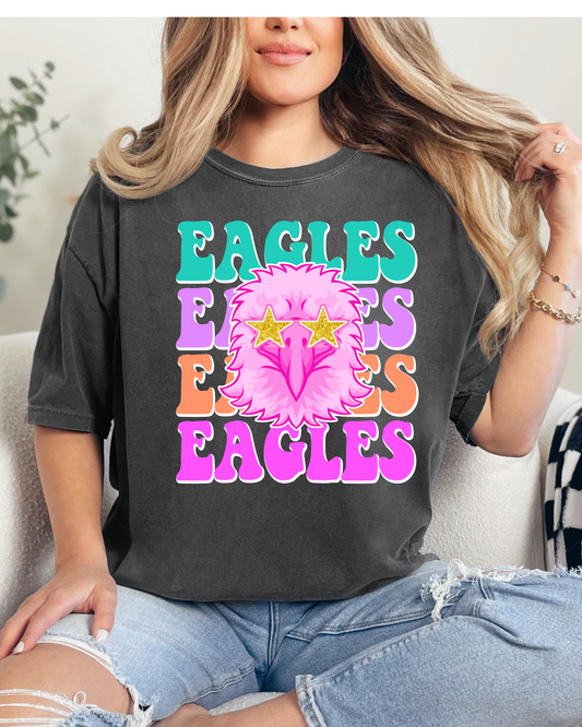 EAGLES  COLORFUL STACKED TEE (PEPPER)