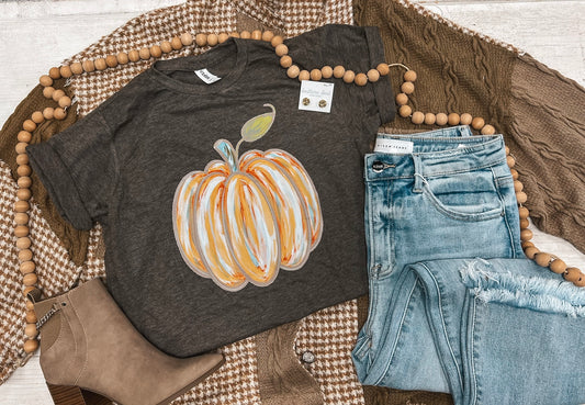 WATERCOLOR PUMPKIN TEE