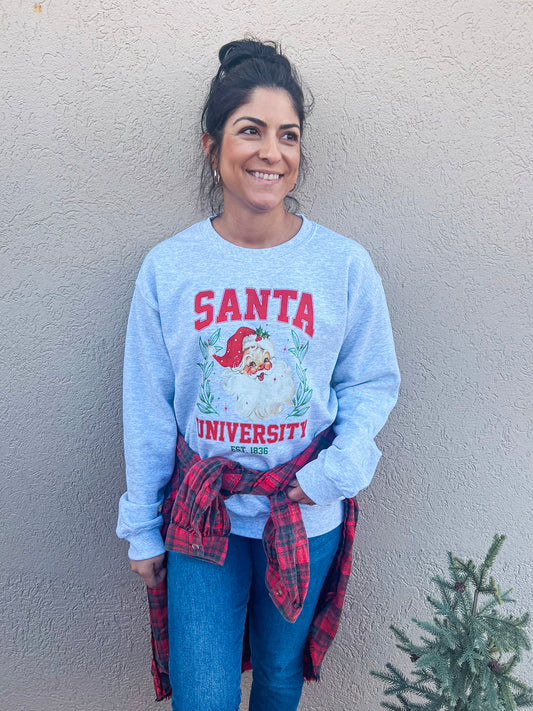 SANTA UNIVERSITY SWEATSHIRT (ASH) (