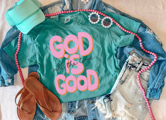 GOD IS GOOD TEE (SEAFOAM)