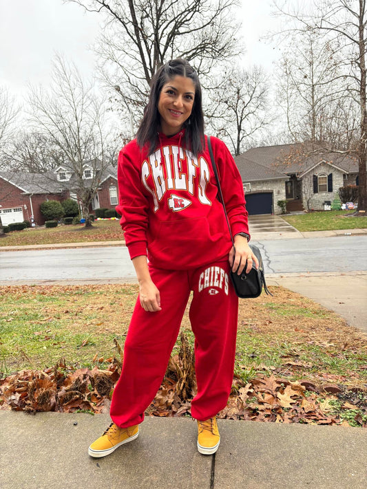 CHIEFS LARGE FONT SWEATSUIT (PIECES SEPERATE)