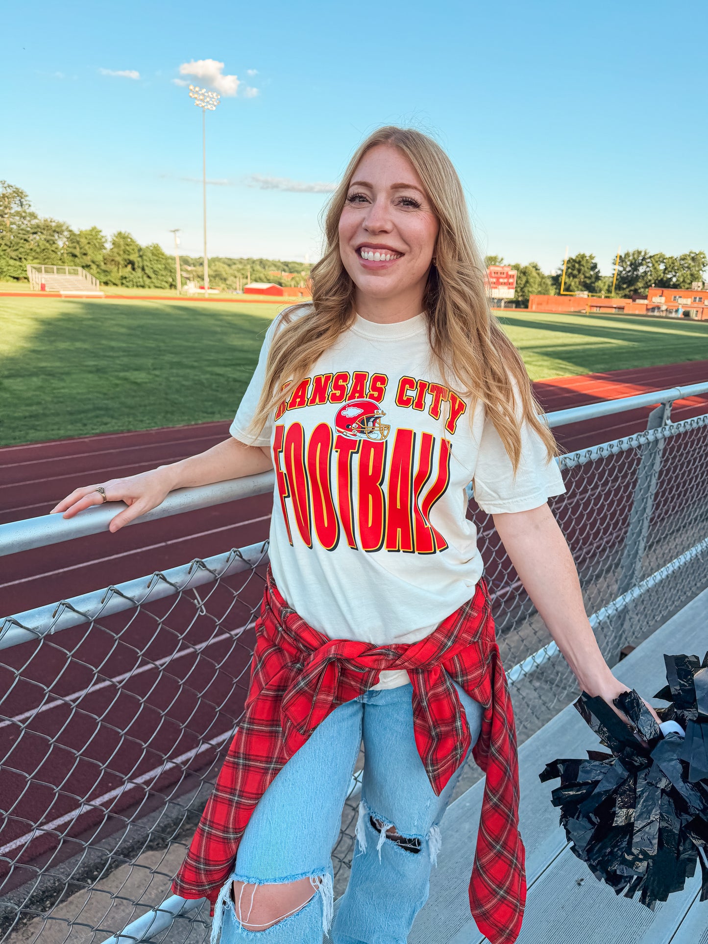 KANSAS CITY FOOTBALL TEE (IVORY)