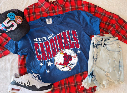 LETS GO CARDINALS TEE (DENIM)
