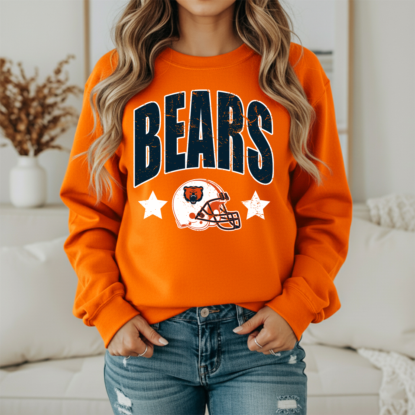 BEARS STARS SWEATSHIRT (ORANGE)