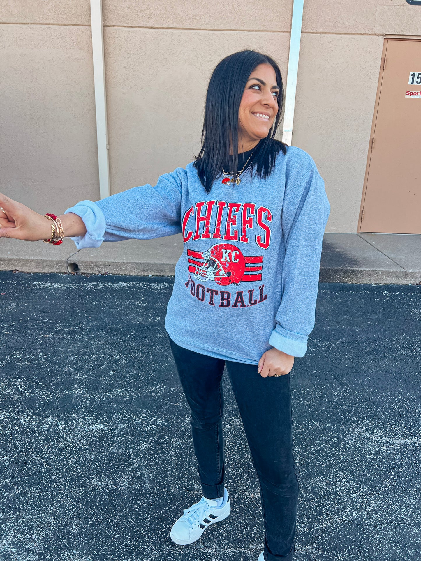 RETRO STYLE CHIEFS SWEATSHIRT (S. GREY)