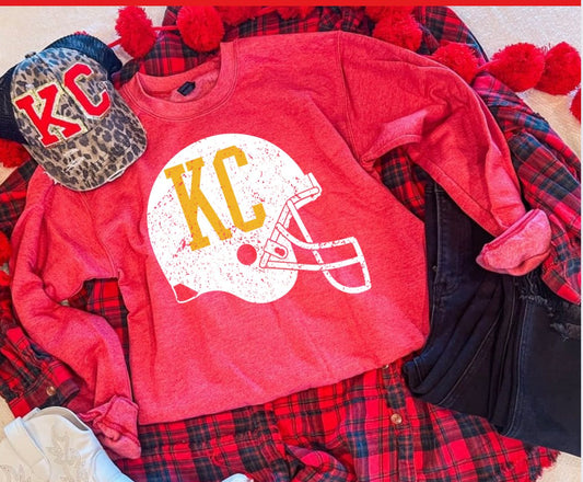 KC HELMET SWEATSHIRT (H RED)
