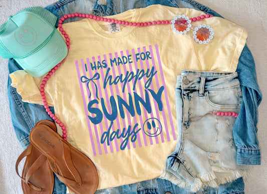 HAPPY SUNNY DAYS TEE (BUTTER)
