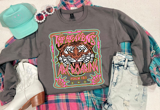 THE HEAVENS ARE ROARING SWEATSHIRT (CHARCOAL)