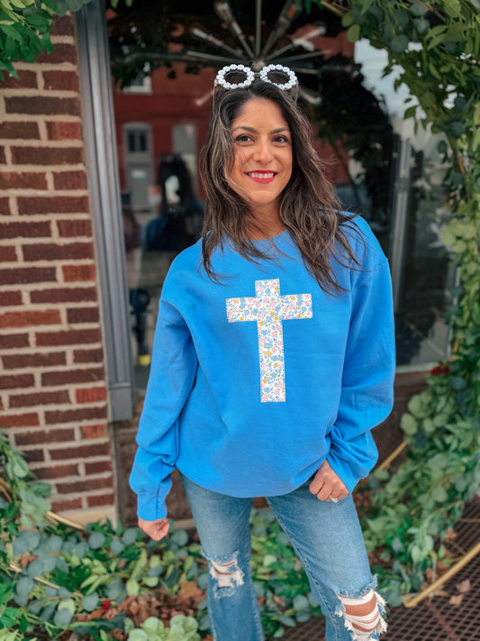 HE IS RISEN SWEATSHIRT (BLUE)
