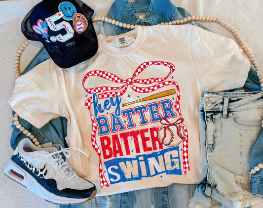 HEY BATTER BATTER SWING TEE (IVORY)