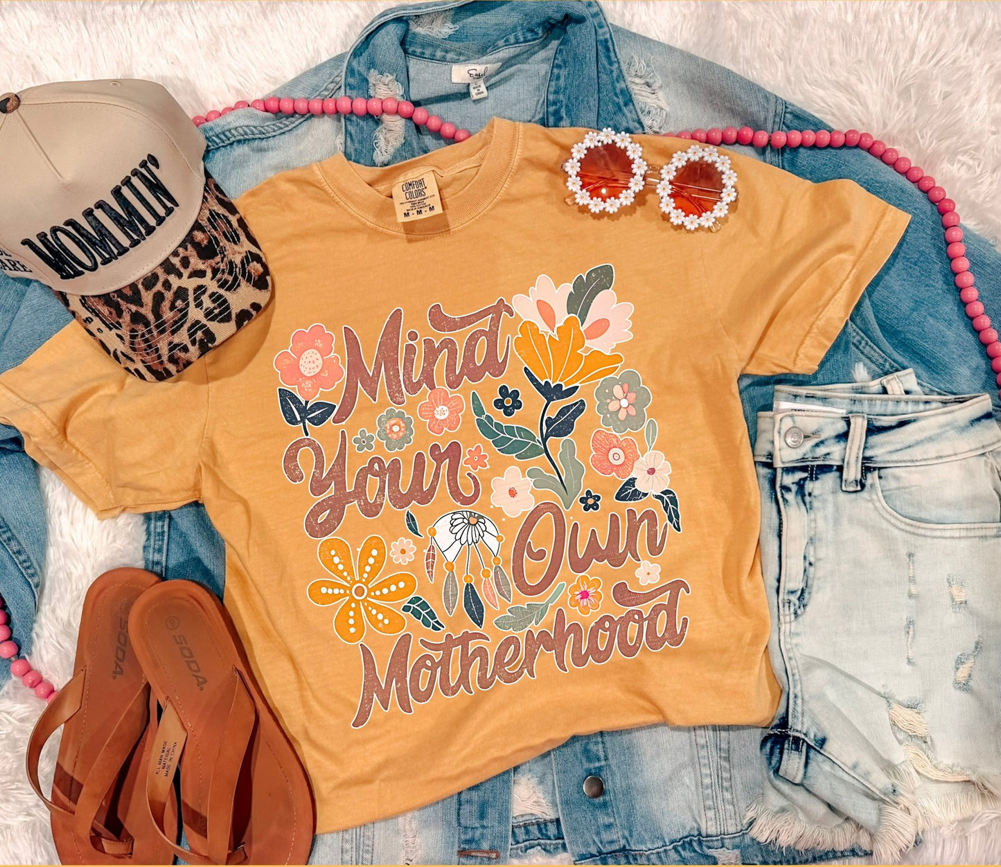 MIND YOUR MOTHERHOOD TEE (MUSTARD)