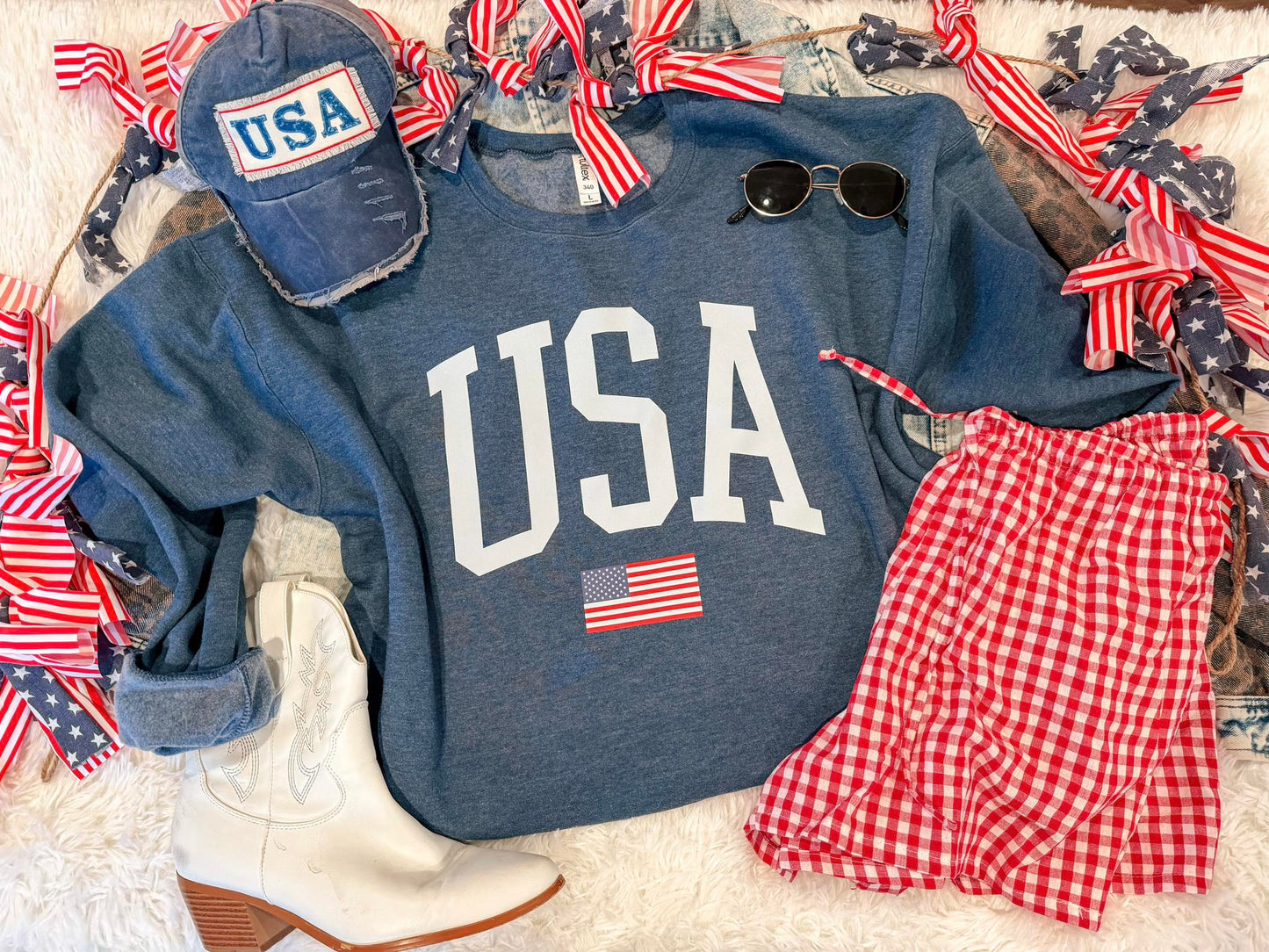 USA BASIC SWEATSHIRT (H DENIM)