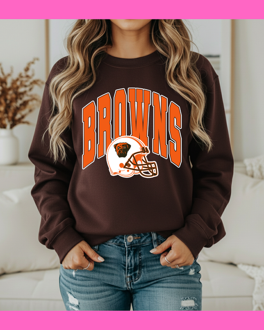 BROWNS OVERSIZED FONT SWEATSHIRT (BROWN)