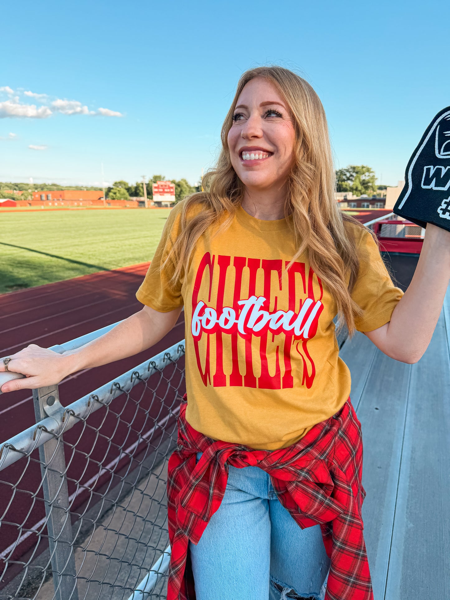 CHIEFS FOOTBALL TEE (MUSTARD)