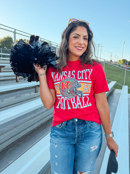 KANSAS CITY FOOTBALL TRENDY BLOCK (RED CC)