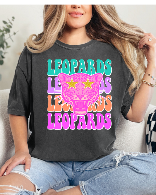 LEOPARDS COLORFUL STACKED TEE (PEPPER)