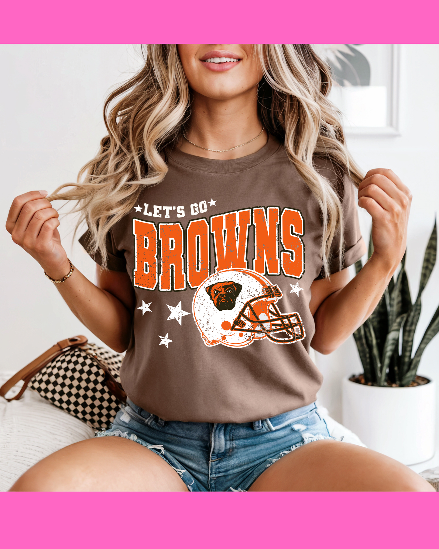 LET'S GO BROWNS TEE (ESPRESSO)