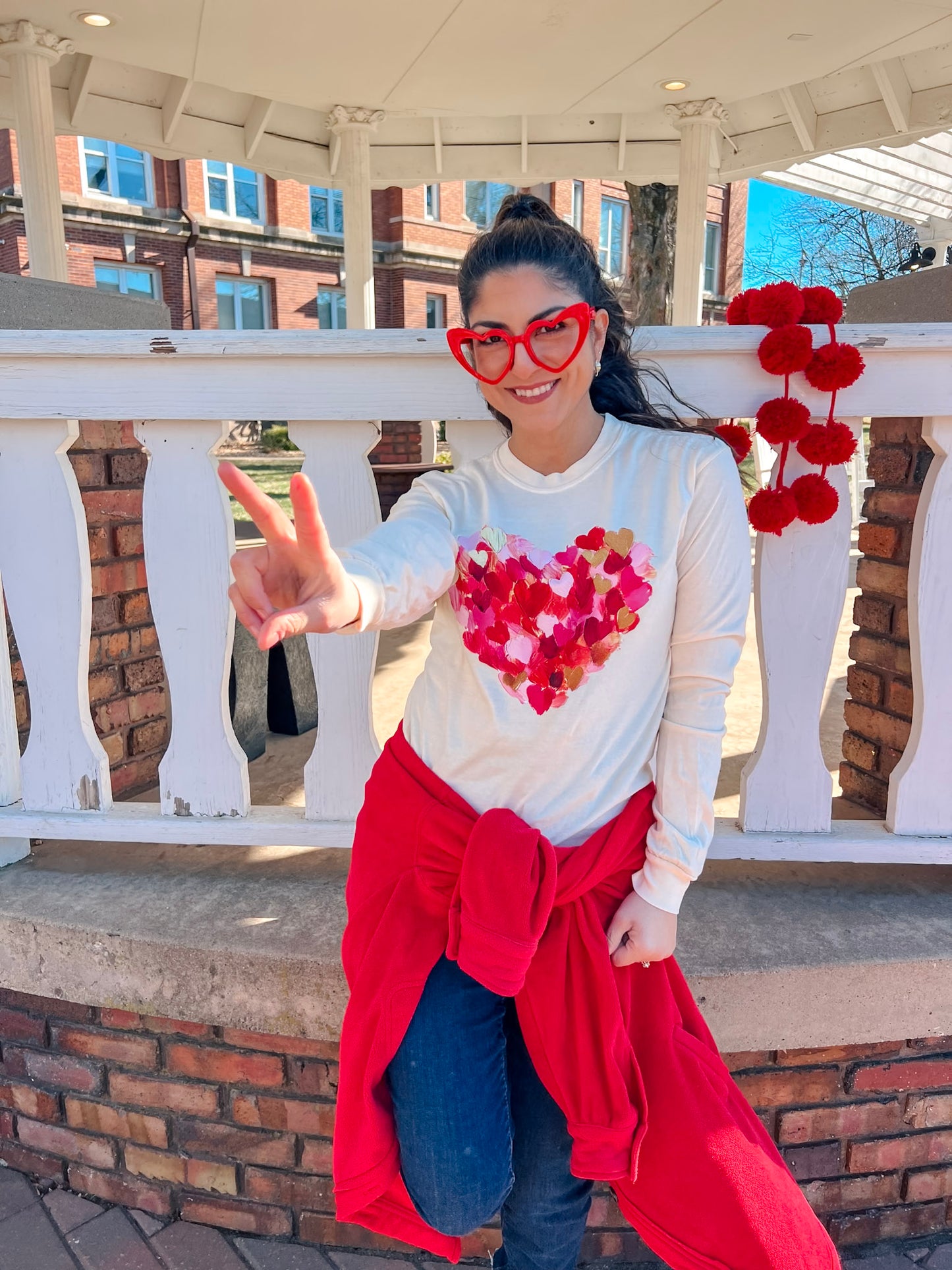 PATCHWORK HEART LONG SLEEVE
